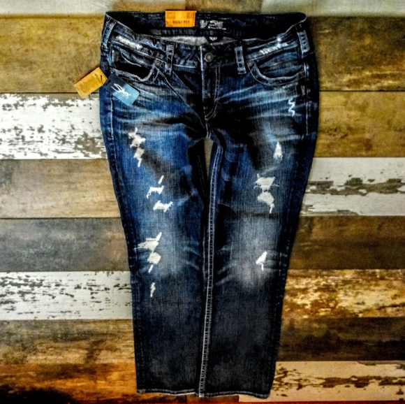 Silver Jeans Denim - Silver Jeans Size 31x31 Suki Distress Boot Cut NWT